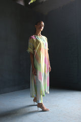 Pastel multi - coloured straight kurta set