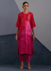 Omen Vermilion & Fuchsia Kurta Set