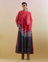 Gliss Pink & Grey Jacket Set