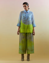 Gliss Blue & Lime Green Co-Ord Set