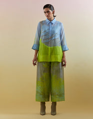 Gliss Blue & Lime Green Co-Ord Set