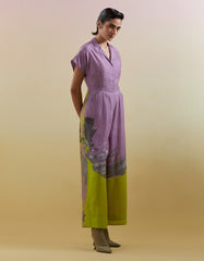 Gliss Lilac & Neon Green Jumpsuit