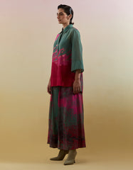 Gliss Pink & Green Short Co-Ord Set