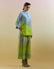 Gliss Blue & Lime Green Co-Ord Set