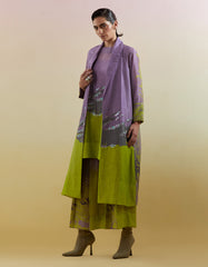 Gliss Lilac & Neon Green Jacket Set