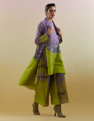 Gliss Lilac & Neon Green Jacket Set