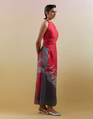 Gliss Pink & Grey Halter Dress