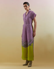 Gliss Lilac & Neon Green Jumpsuit