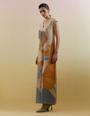 Gliss Beige & Teal Jumpsuit