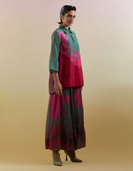 Gliss Pink & Green Short Co-Ord Set