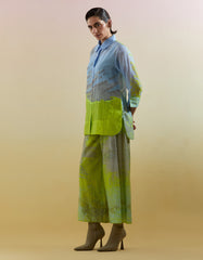 Gliss Blue & Lime Green Co-Ord Set