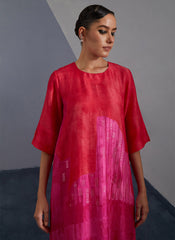Omen Vermilion & Fuchsia Kurta Set