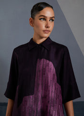 Omen Plum & Indigo Kurta Set