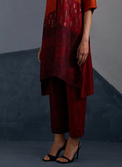 Omen Rust & Crimson Kurta Set