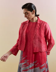 Gliss Pink & Grey Jacket Set