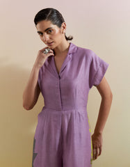 Gliss Lilac & Neon Green Jumpsuit