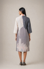 Ikat Cutwork Wrap Dress