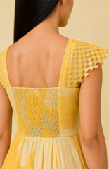 Ikat Cutwork Gown Dress