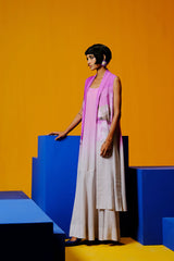 Diffuse Beetroot & Light Grey Jacket Dress