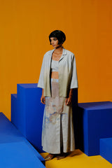 Diffuse Pastel Blue & Green Skirt Set