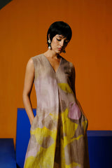 Candy Floss Smoky Beige & Bright Yellow Jumpsuit