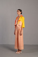 Diffuse Bright Orange & Yellow Jacket Set