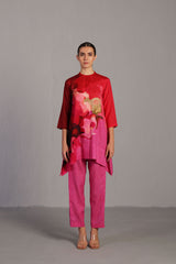 Diffuse Fuchsia Pink Kurta Set