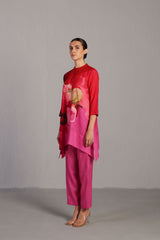 Diffuse Fuchsia Pink Kurta Set