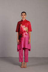 Diffuse Fuchsia Pink Kurta Set