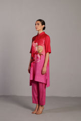 Diffuse Fuchsia Pink Kurta Set