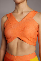 Diffuse Bright Orange & Yellow Co-Ord Set