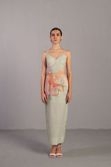 Diffuse Soft Pink & Green Dress