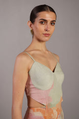 Diffuse Soft Pink & Green Dress