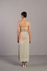 Diffuse Soft Pink & Green Dress