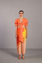 Diffuse Bright Orange & Yellow Co-Ord Set