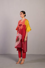 Bough Orange-Red Kurta Set