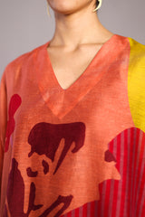 Bough Orange-Red Kurta Set