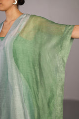 Ripple Black & Cool Green Dress