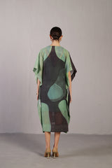 Ripple Black & Cool Green Dress