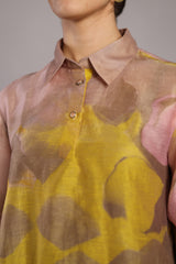 Candy Floss Smoky Beige & Bright Yellow Kurta Set