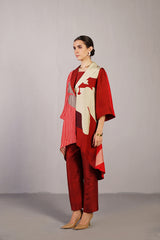 Floro Crimson Red Co-Ord Set