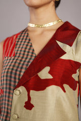 Floro Crimson Red Jacket Set