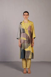 Whorl Yellow & Grey Kurta Set