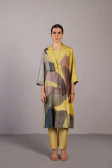 Whorl Yellow & Grey Kurta Set