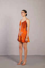 Patch Orange & Rust Playsuit