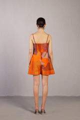 Patch Orange & Rust Playsuit