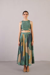 Patch Pine Green Skirt Set