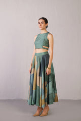 Patch Pine Green Skirt Set