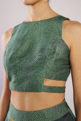 Patch Pine Green Skirt Set