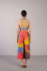 Patch Coral Red & Blue Co-Ord Se